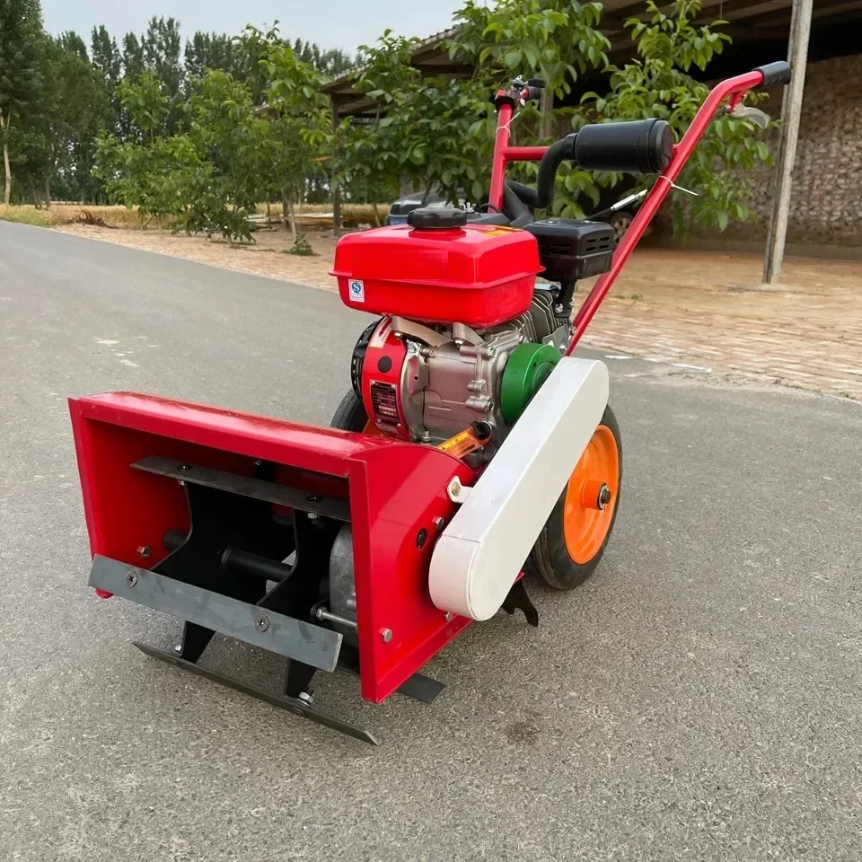 Multi-Function Gasoline Root-Removing and Grass-Killing Machine Small Household Farm Plow Ground Weeding and Furrowing Machine