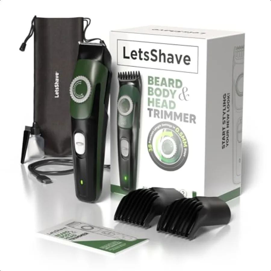 

Head Body Beard Trimmer for Men Mens Full Body Hair Trimmer Cordl Stainl Steel Blade Length Settings Fast Charging Trimmer Men