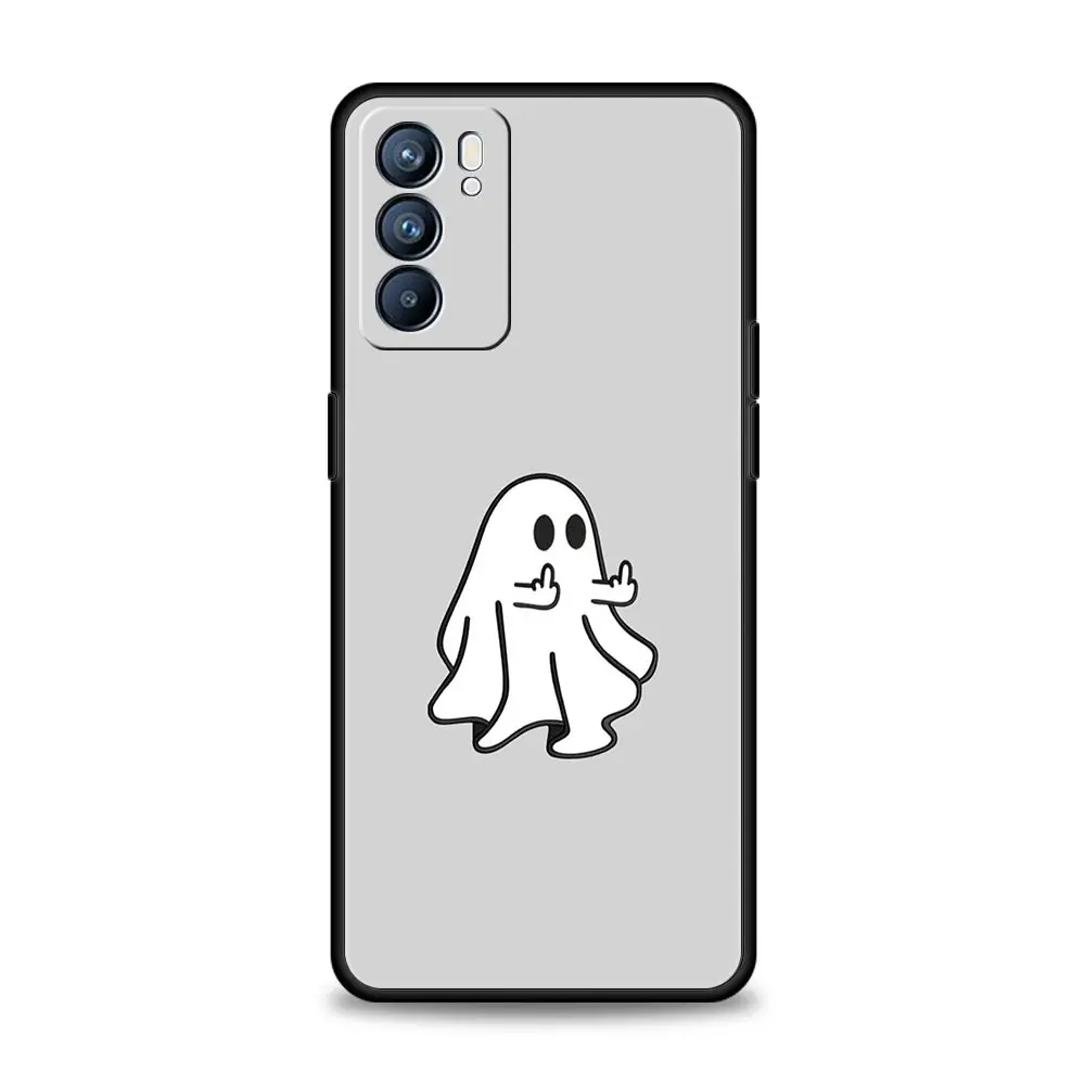 Cute Middle Finger Phone Case For Oppo Reno14 Reno13 Reno12 11 F 10 Find X5 X9 Pro A54 5G A53 A9 A16 A78 4G A80 A98 Cover
