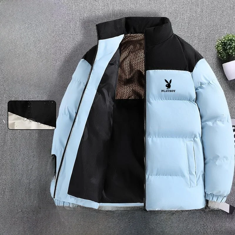  Men's down Jaet Thiened Warm Cotton Coat Loose Fit Stand Collar Autumn Winter New Sle Faionable Outerwear