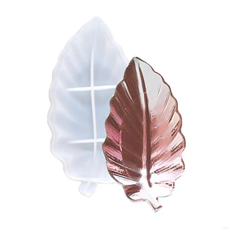 R3MC Leaf Shaped Fruit Tray DIY Mold Tea Tray Box Dish Tray Silicone Mold