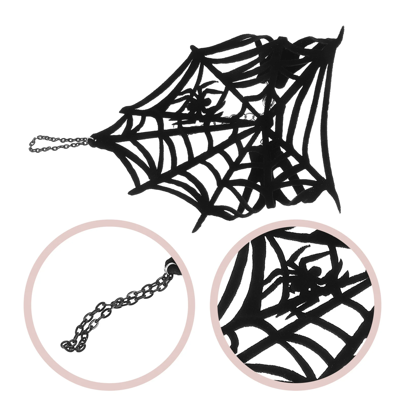 

Fingerless Gloves Halloween Spider Web Design Adjustable Steampunk Wristband Punk Style Gothic Party Accessory Decorative