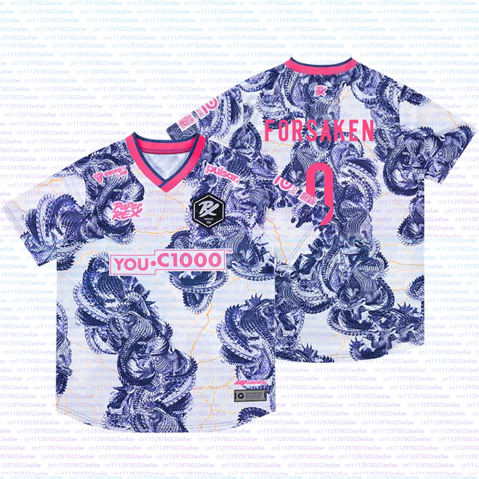 E-sports Paper Rex 26/27 New Jersey Fans Summer Breathable 3D V Neck Short Sleeve Unisex Casual T-shirt Man PRX Tops Free Custom
