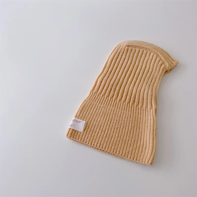 MILANCEL Baby-Strickschal mit Kapuze, warm, einfarbig, einteiliger Schal und Mützen für Kleinkinder, Kinderzubehör – Detail 15