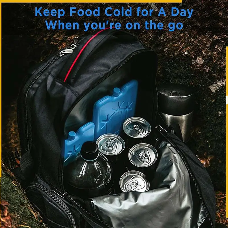 

A92P 24X Ice Packs For Lunch Box - Reusable Ultra-Thin Freezer Packs - Long-Lasting Cool Packs For Coolers, Keep Food Fresh