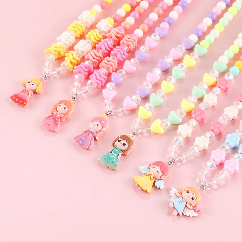 Makersland Cute Ice Cream Pendent Necklace For Children Necklace For Girls Kids Jewelry Accessories Charming Gifts Wholesale