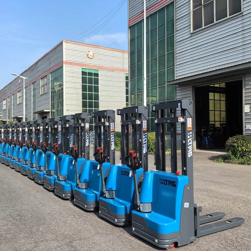 Hydraulic Lift Truck 1000kg 1500kg 2000kg Walkie Electric  Pallet Stacker with AC Motor