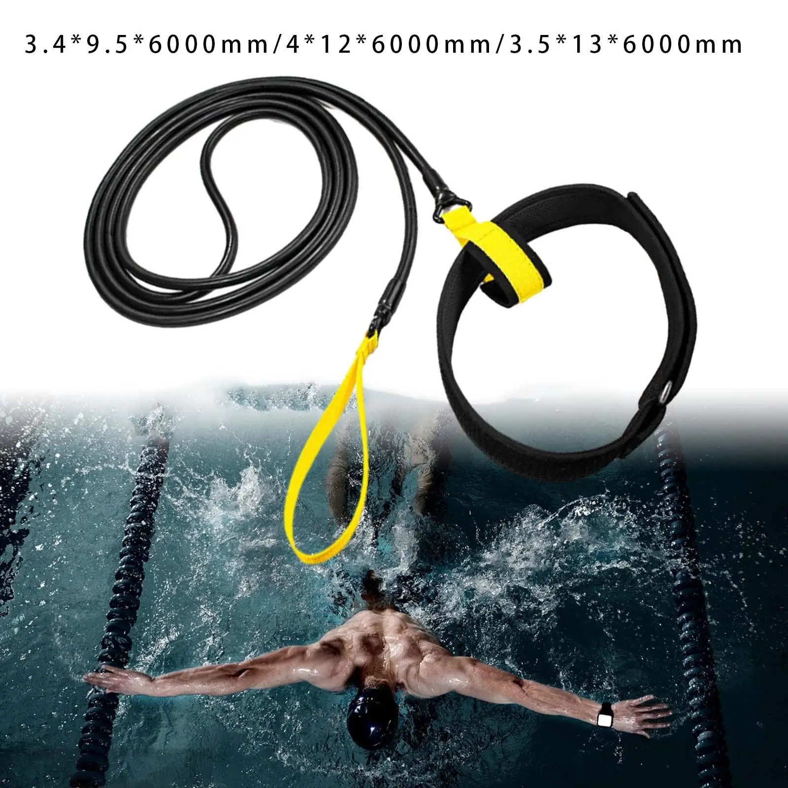 Swimming Resistance Belt, Durable Professional 6M Strength Training Belt for