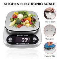 10kg/1g Kitchen Scale Stainless Steel Platform High Precision Jewelry Scales LCD Display Multifunction Electronic Food Scale
