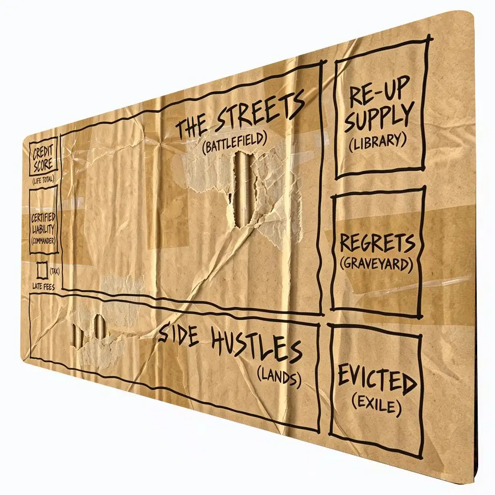 Cardboard Theme Zone Magic Party Game Mat 35X60cm Durable Rubber for MTG&TCG Games Mouse Pad Offices Desk Mats Friendly Design