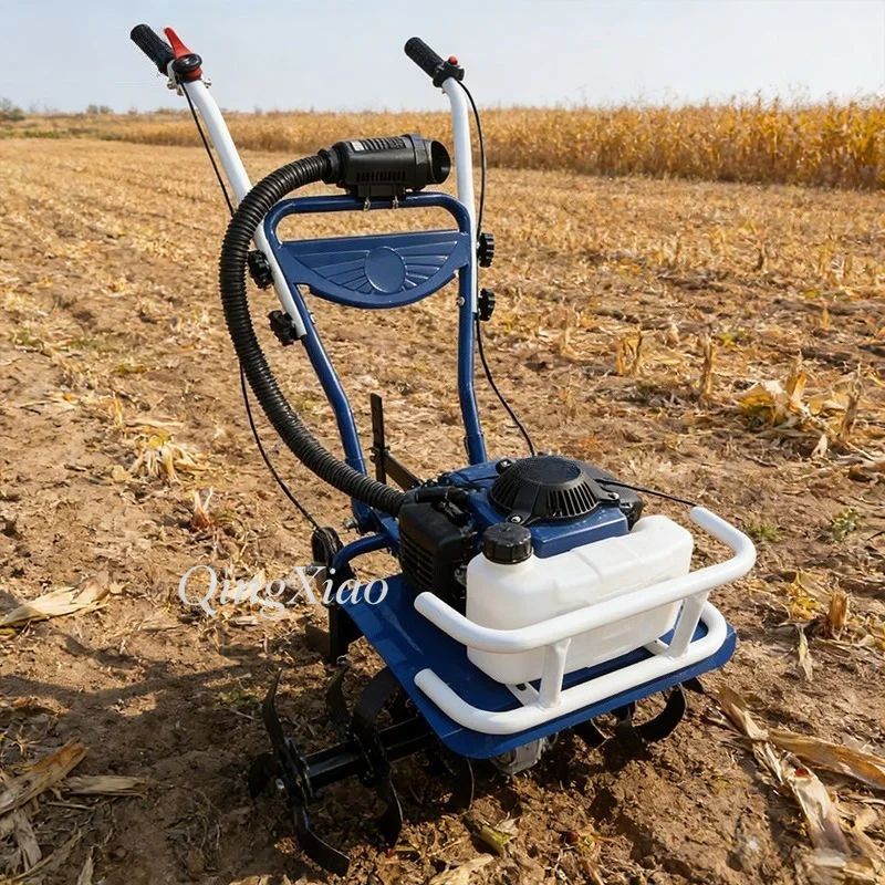 New Mini Tiller Multifunctional Farm Garden Rotary Cultivator Soil Turning Loosening Plowing Machine
