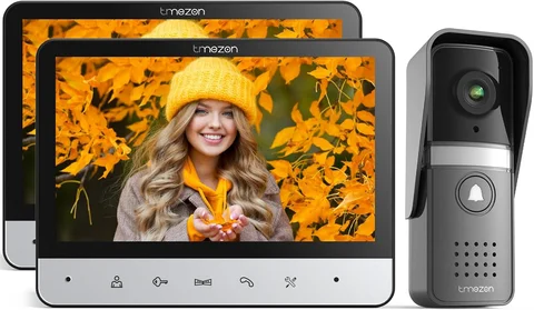 TMEZON Video Doorphone 4-Wire Intercom with Doorbell,MZ_V20