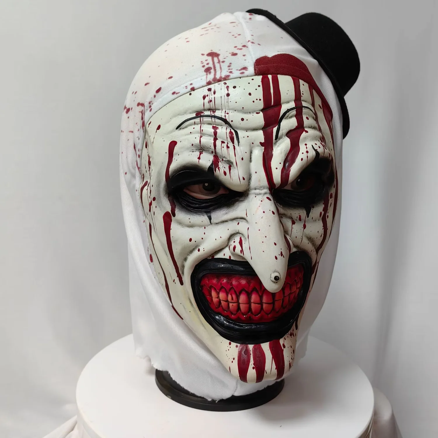 Horror Terrifier Clown Mask Clown Cosplay Scary Soft Latex Blood Demon Evil Joker Halloween  Costume Masks for Adult