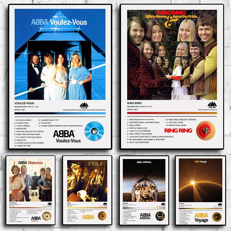 Cubierta de álbum de música Pop Rap, póster de ABBA, rapero estético, Hip Hop, Rock, supertroucer, lienzo impreso, arte de pared, decoración de habitación