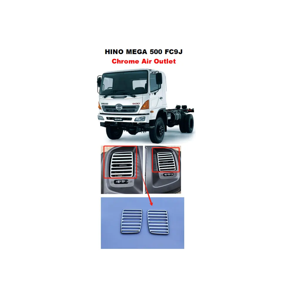 FDONG 1 Set 4 Pcs Chrome Air Outlet for HINO MEGA 500 FC9J