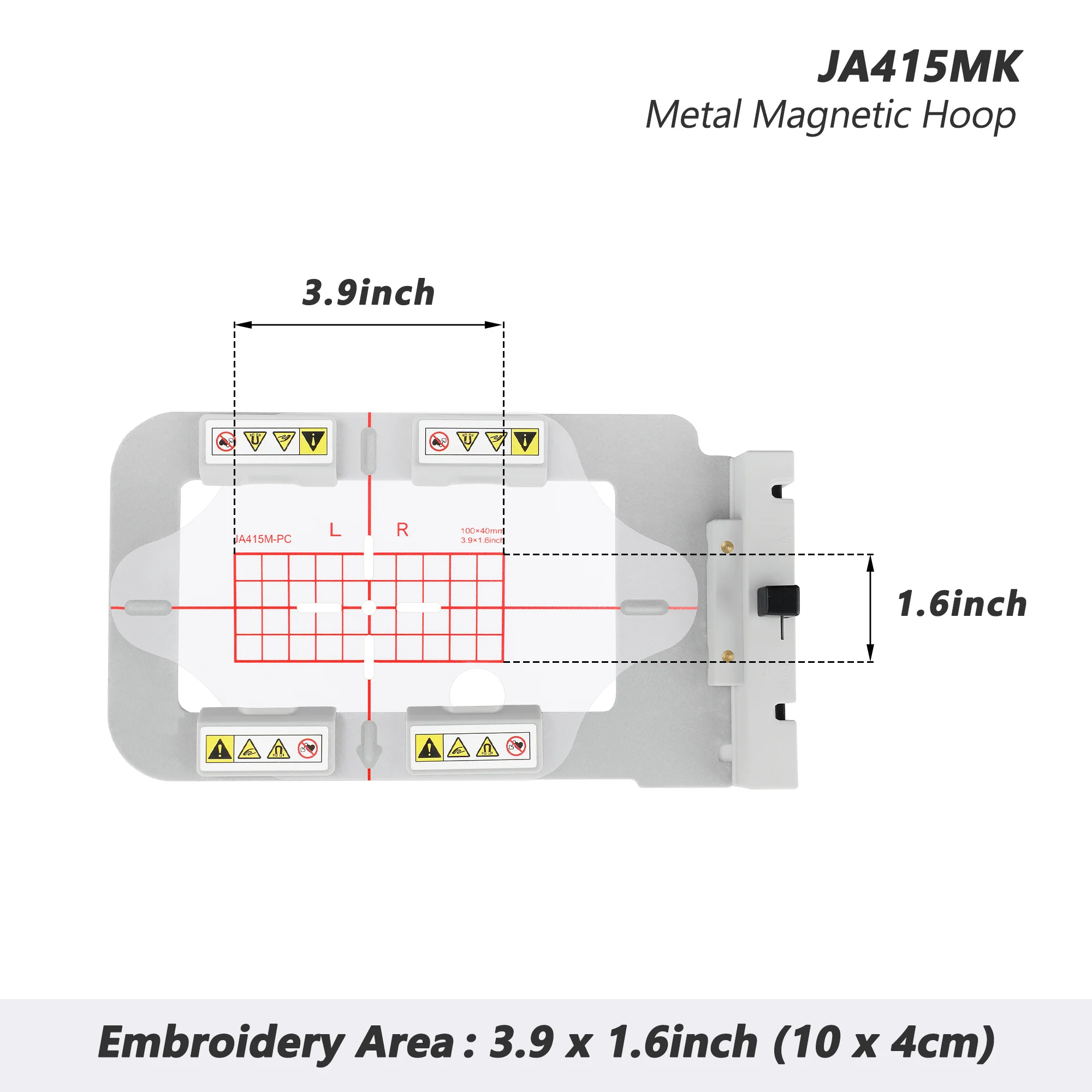 

Magnetic Mighty Hoop JA415MK 3.9x1.6inch 100x40mm fit for Janome Memory Craft 400E/500E/550E Elna eXpressive 830