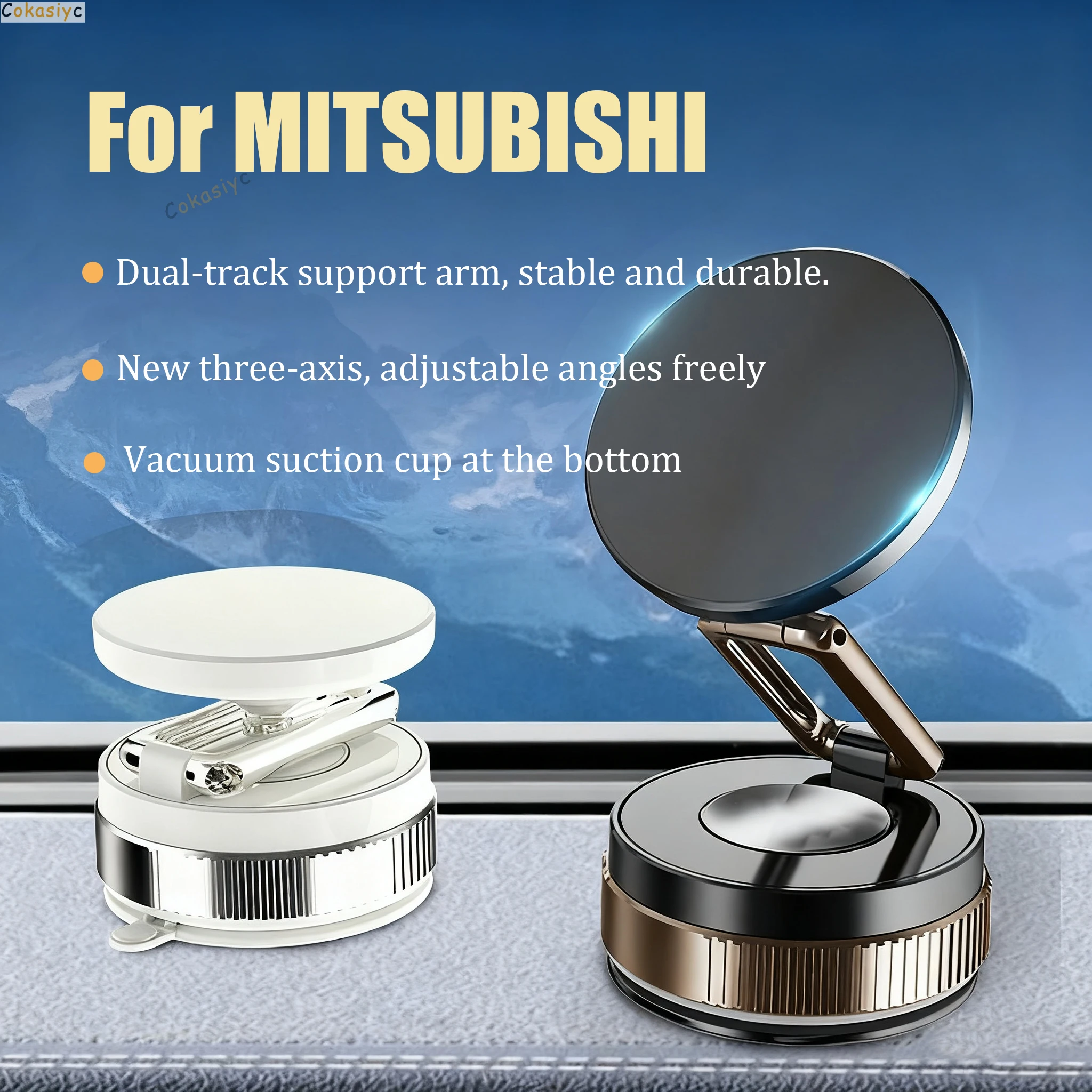 Auto Vakuum Magnetische Telefon Halter Faltbare Drehbare Saugnapf Stehen Für Mitsubishi Pajero Outlander ASX Eclipse Attrage Lancer