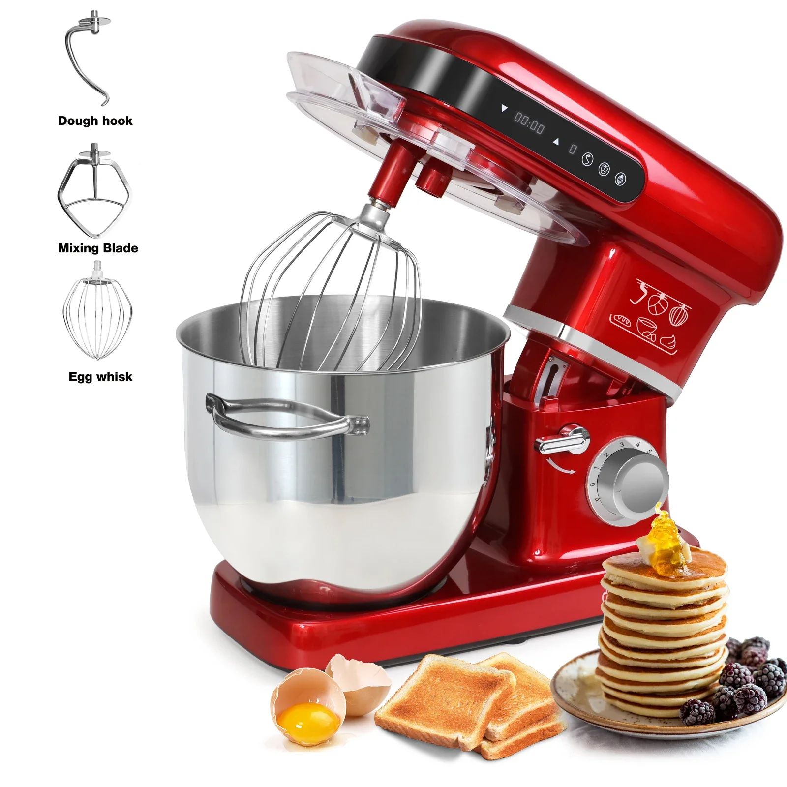 Household Stand Mixer Kitchen Machine High Power Capacity 2200W 10L Cake Bread Dough Mixer Planetary Food Mixer