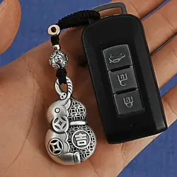 Good luck and happiness elephant safety buckle Electroplated Silver Keychain Totem Keyring Gift for Men Car Key Accessories