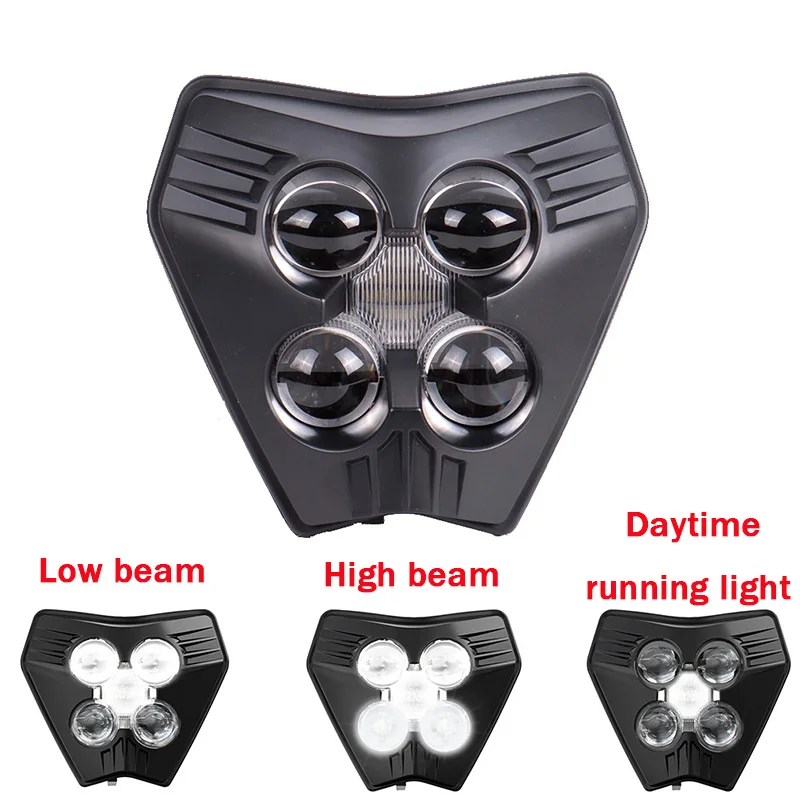 New MotorcycleLED Headlight KM2024 Fit for 2024 2025 K-TM 250 350 450 500 EXC-F SIX DAYS CHAMPION EDITION Dirt Bike Headlights