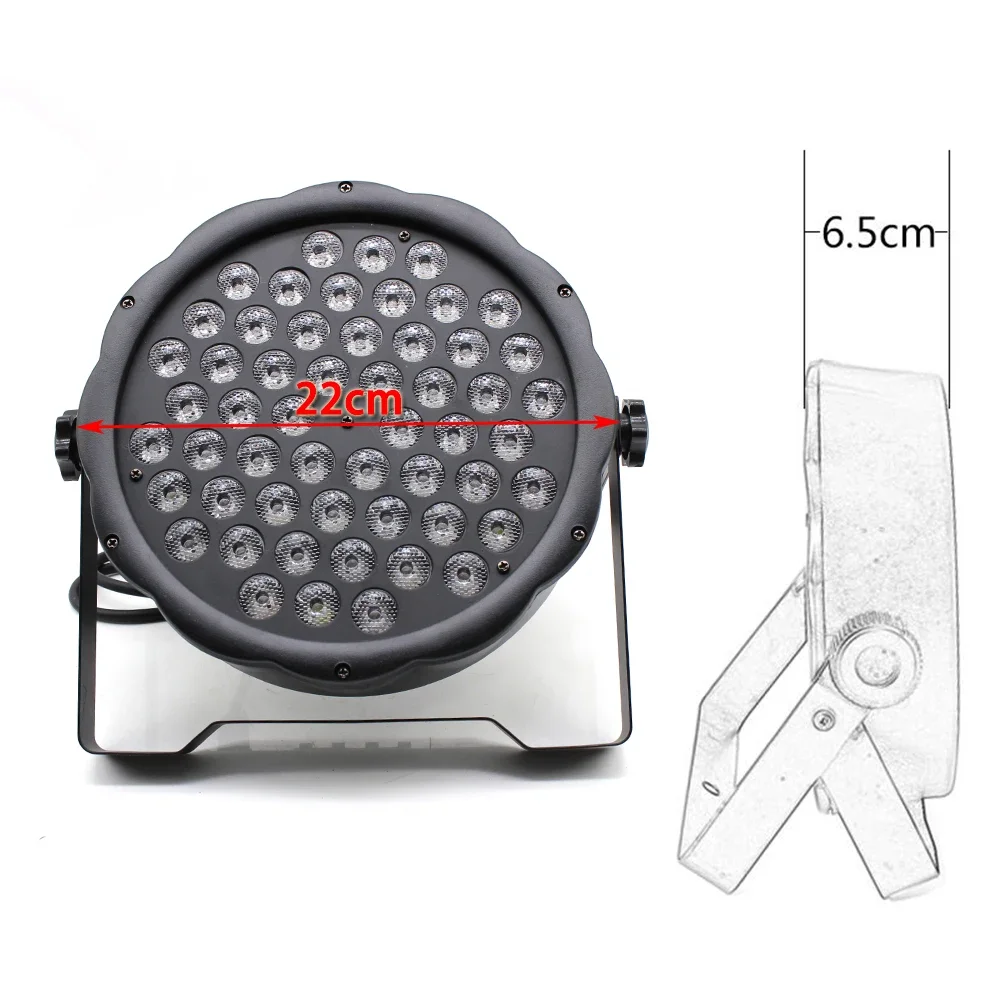 DJ Slim Par64 RGBW 54X3W Светодиодный светильник PAR 3in1 DMX Наружная сценическая лампа для смешивания цветов