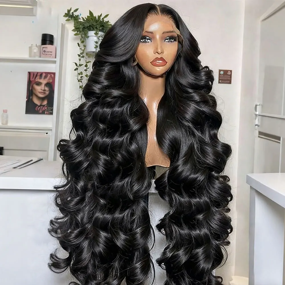 HD 투명 바디 웨이브 13x6 HD 레이스 프론트 인모 가발 40인치 브라질리언 13x4 워터 웨이브 레이스 프론탈 가발 여성용