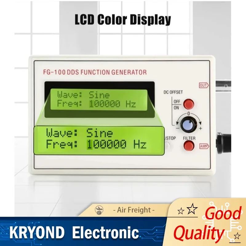 Low-Frequency Signal Generator 1 Hz-500 kHz Sine Triangle Square Sawtooth Wave DDS