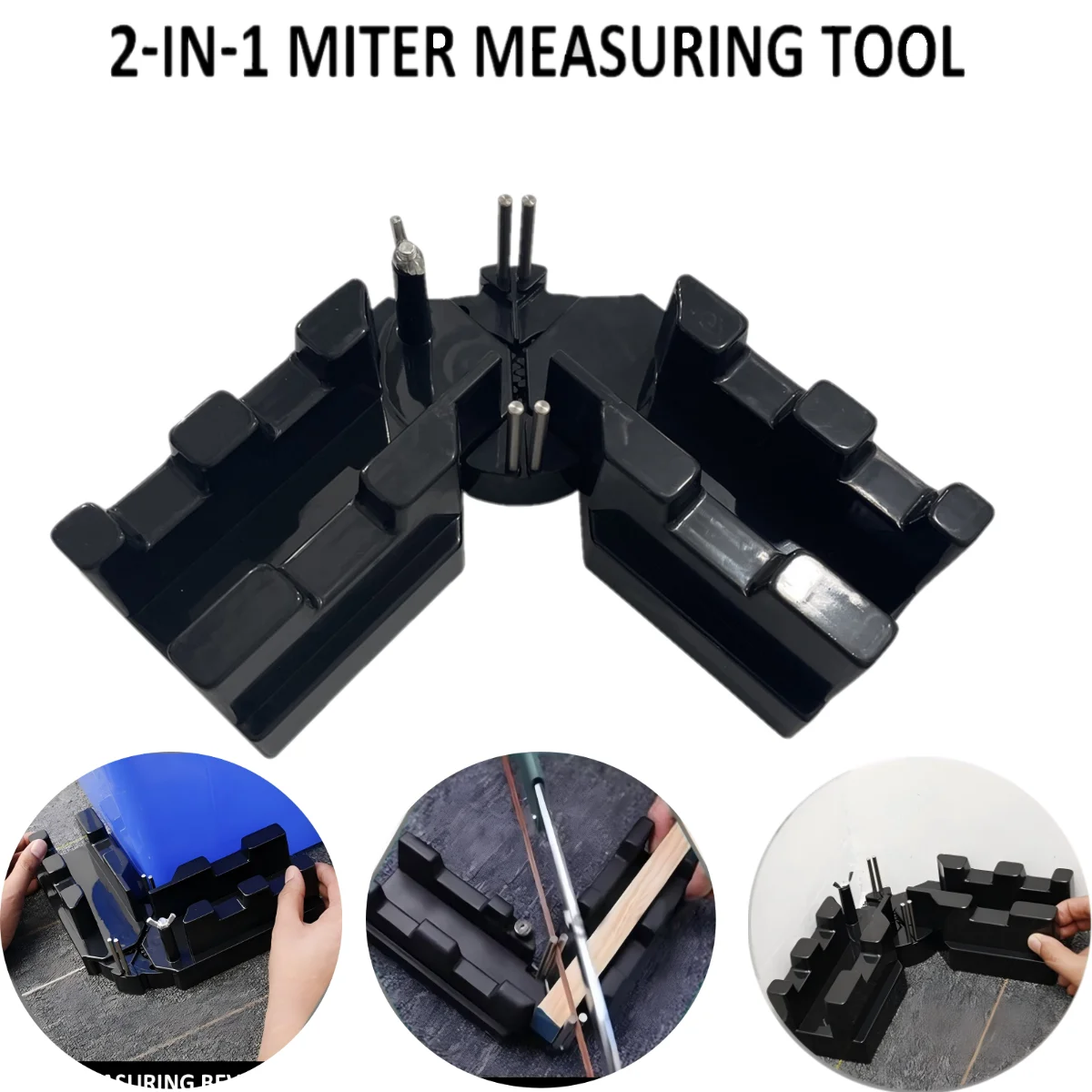 2-in-1 Mitre Measuring Cutting Tool 85 To 180 Degree Angle Clamp High Accurate Cutting Guide Miter Saw Protractor Template Tool