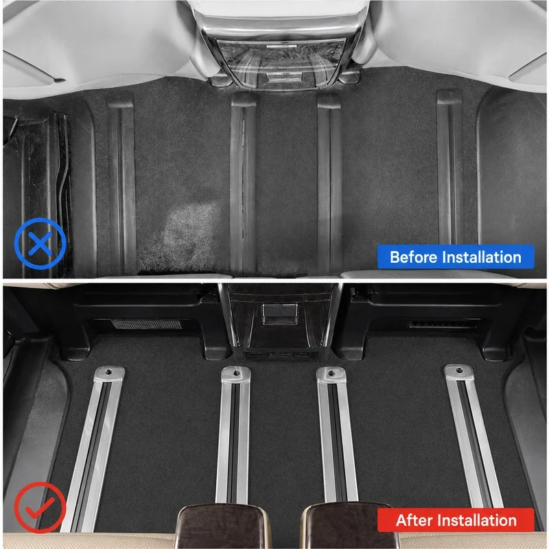 Car Seat Track Latch Protective Covers for Toyota Alphard Vellfire 30 Series Stainless Steel Silver Black 2PCS/20PCS Trim