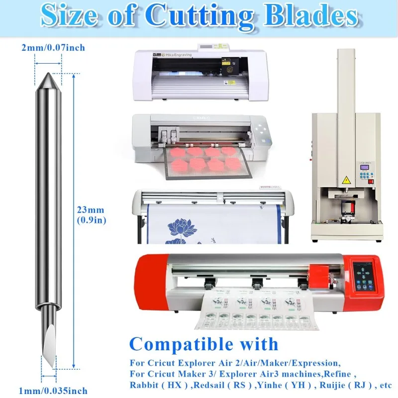 Imagem -05 - Lâminas de Corte de Substituição para Roland Cricut Plotter Cortador Padrão Fine Point Air Air Maker 30 Graus 45 Graus 60 Graus