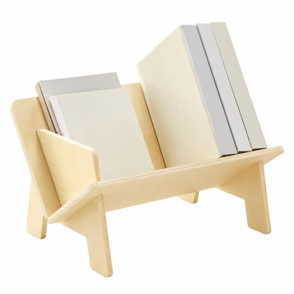 Wood Material Wooden Bookshelf Solid Wooden Tone Tabletop Organizer Freestanding Rectangular Shape Desk Storage Rack