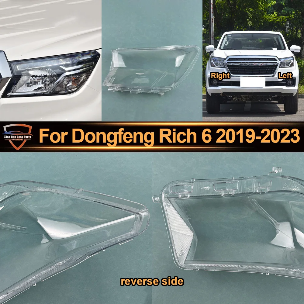 

Headlight Cover Headlamp Shell Headhights Lens Lampshade Transparent Plexiglass 2019 2020 2021 2022-2023 For Dongfeng Zna Rich 6