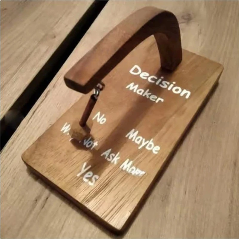 Wooden Magnetic Decision Pendulum Creative Indecision Maker Desktop Stress Relief Ornament Novelty Gift Toy