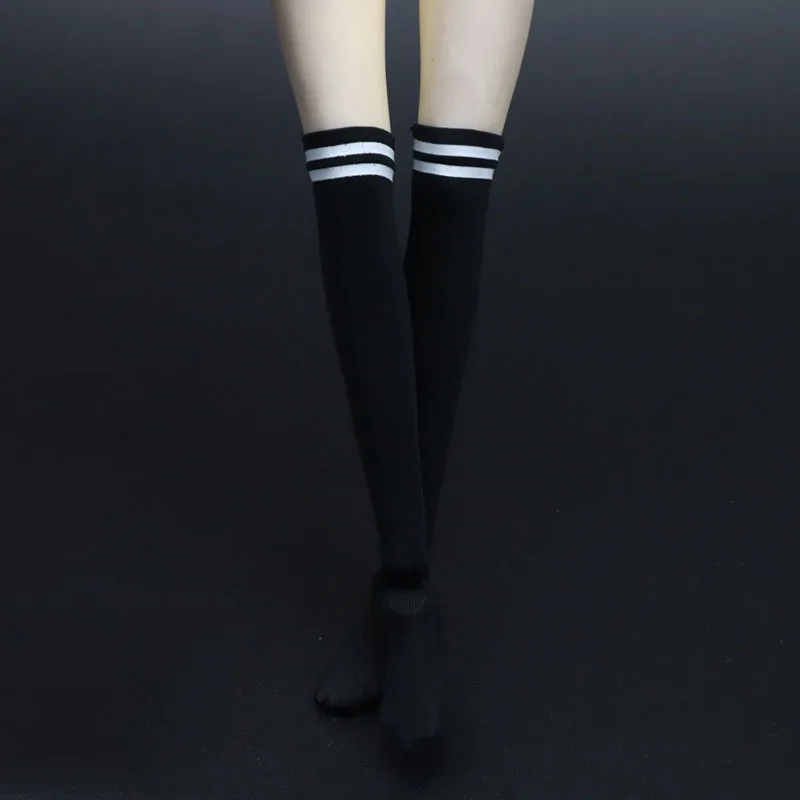 1/6 Female Soldier Over Knee Rainbow Socks Sports Japanese Student Socks School Uniform Socks Model for 12