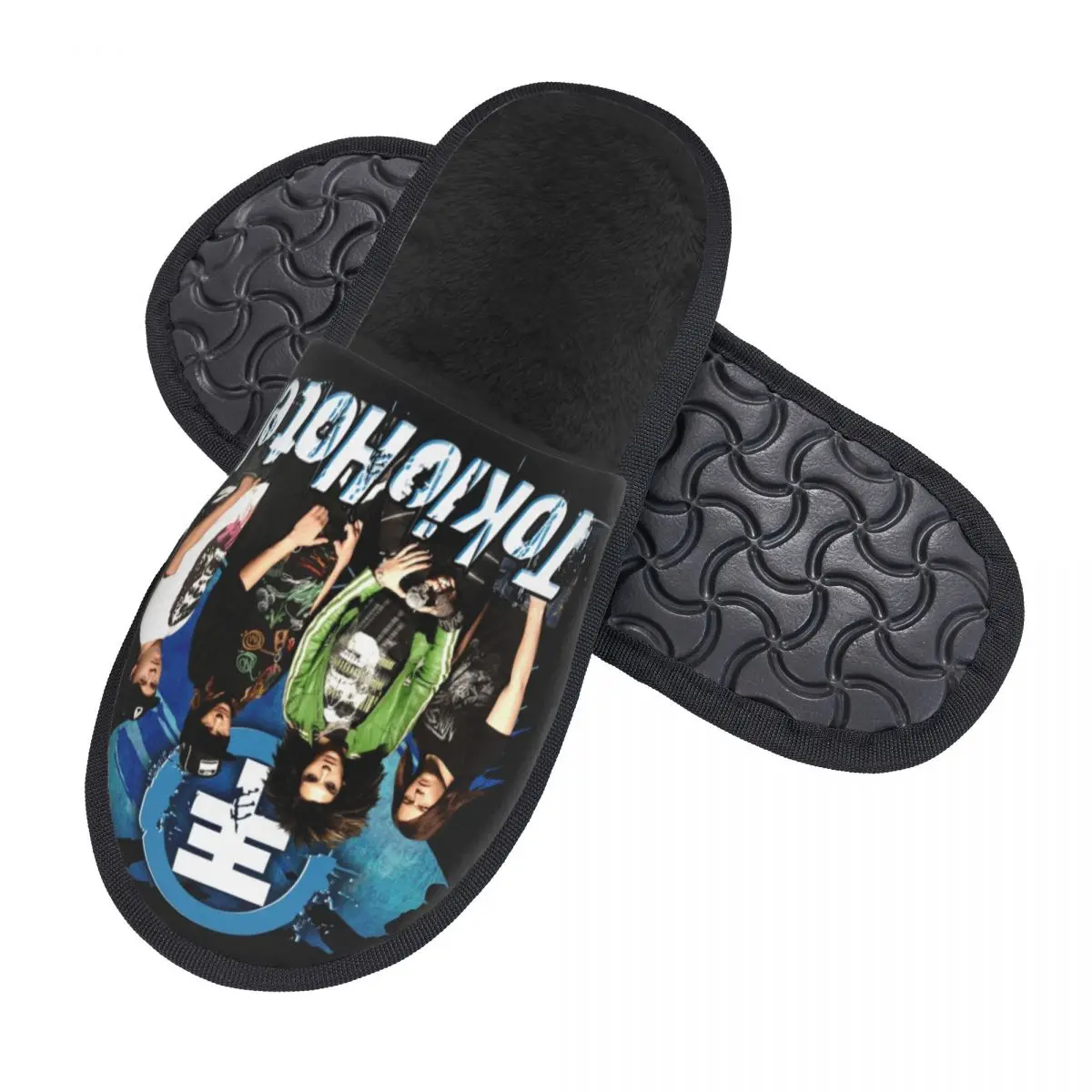 Pop Rock Band Tokio Hotel Cozy Scuff Memory Foam Slippers Women German Spa House Shoes