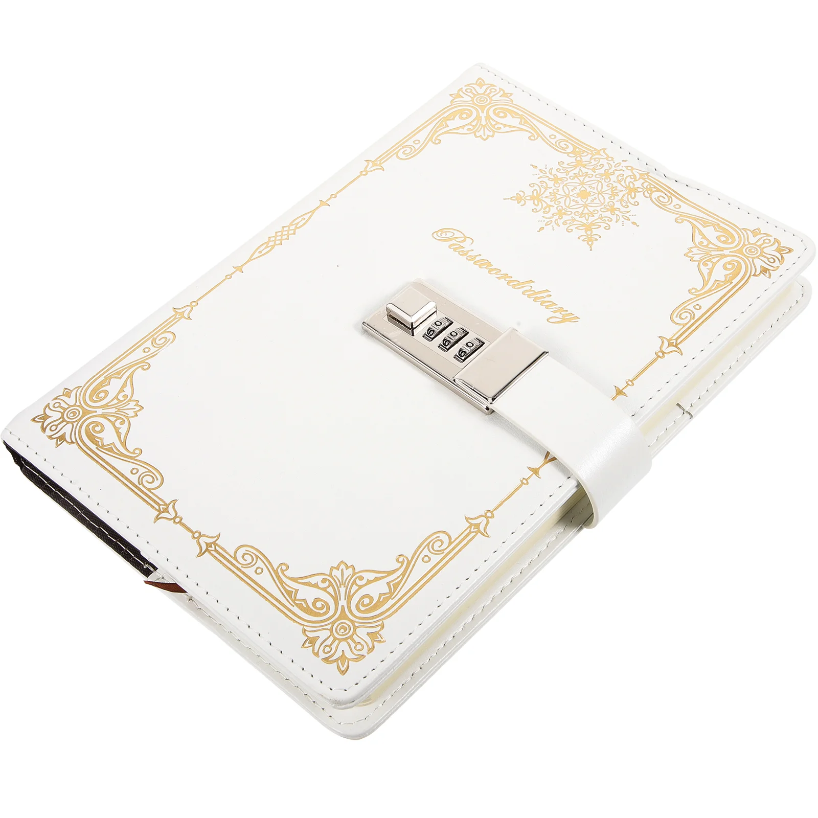 

Classic Style Diary Unique with Lock Code Notepad Notebook Password Blank Craft Paper Journal