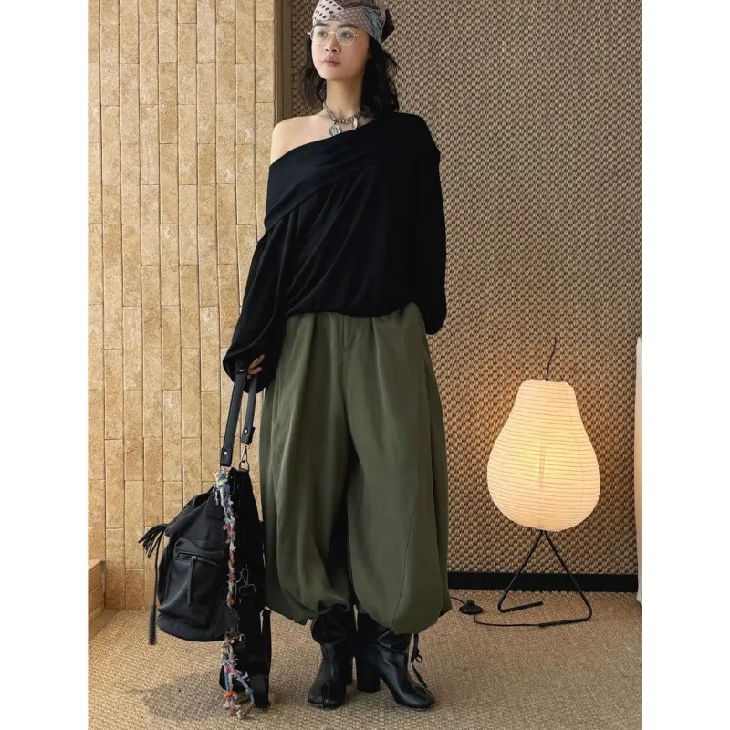 Johnature New Natural Boho Nomadic Style Casual Pants For Women Fashionable Versatile Full Length Women Pants