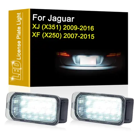 Jaguar XJ (X351) 2009-2016 Jaguar XF (X250) 2007-2015 용 12V LED 라이센스 번호 플레이트 라이트 어셈블리