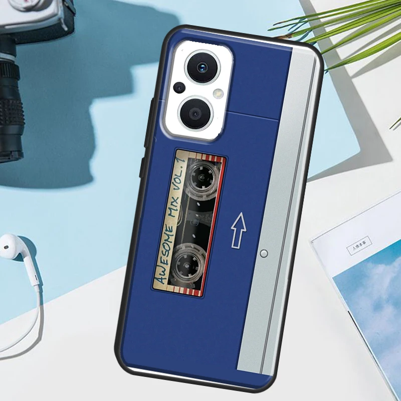 Cassette Mix Tape Case For OPPO Reno 14F 14 13F 13 12F 12 11F 11 7 8 10 Pro 8T OPPO Find X9 X8 X6 X5 Pro Cover