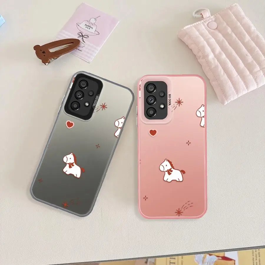 Phone Cover Case for Samsung Galaxy A13 A16 A34 A14 A56 A32 A36 A12 A72 A23 A71 A25 A73 A17 A52 A54 Cute Pony