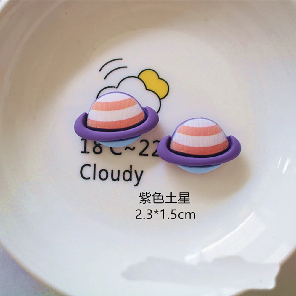 10Pcs Cute Resin Mini Cartoon Rocket Hair Accessories