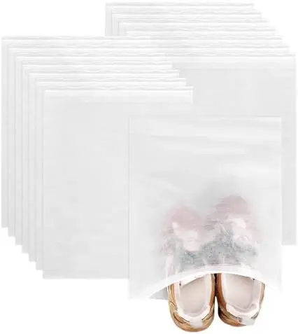 

200Pcs Shoe Dust Bags with Drawstring - Breathable Non-Woven Storage for Travel & Home (11.8"x14.9")