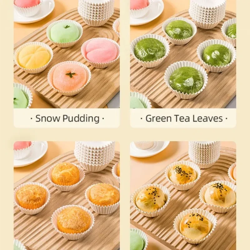 100Pcs Baking Cups Food Grade Cupcake Muffin Liners Paper Cup Baking Molds Greaseproof Wrappers Cupcakes Bakeware Cake Tools