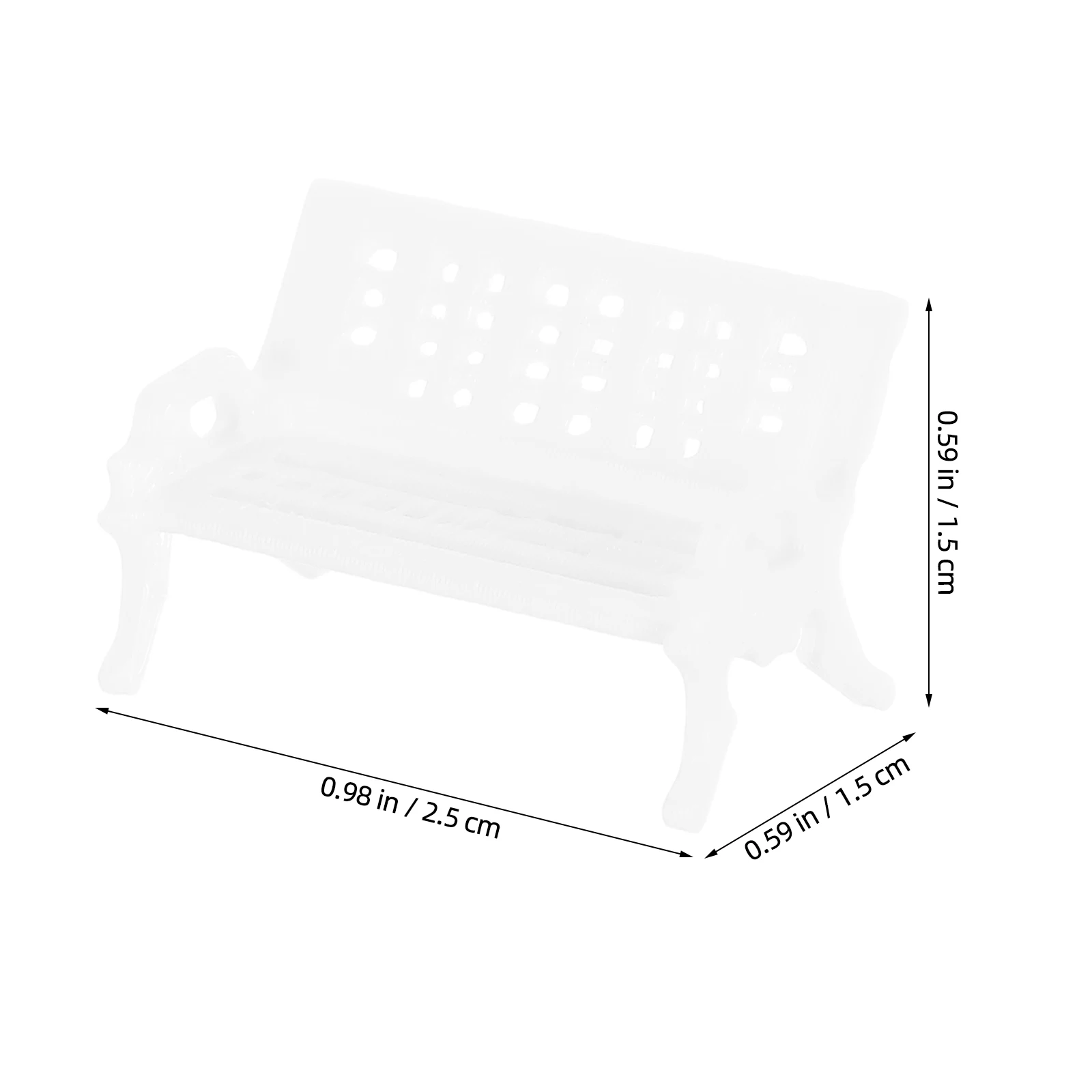 5Pcs Bench Chair Plastic Small Armchair Lightweight Portable Desktop Ornament Miniature Furniture Display