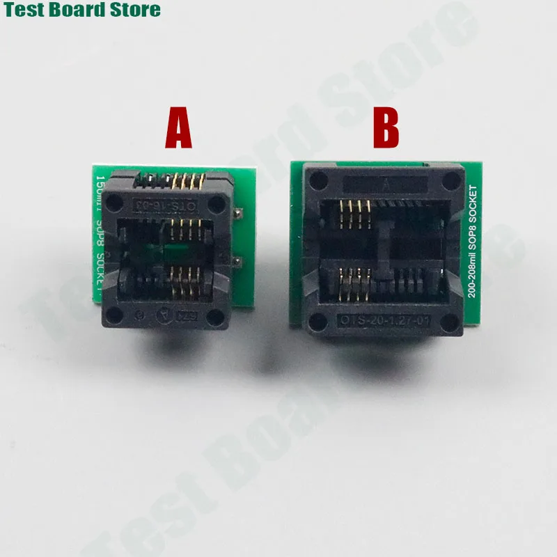 1Pce programmer SOP8 test seat DIP8 wide body narrow body seat 150mil 200mil 208mil adapter socket converter module