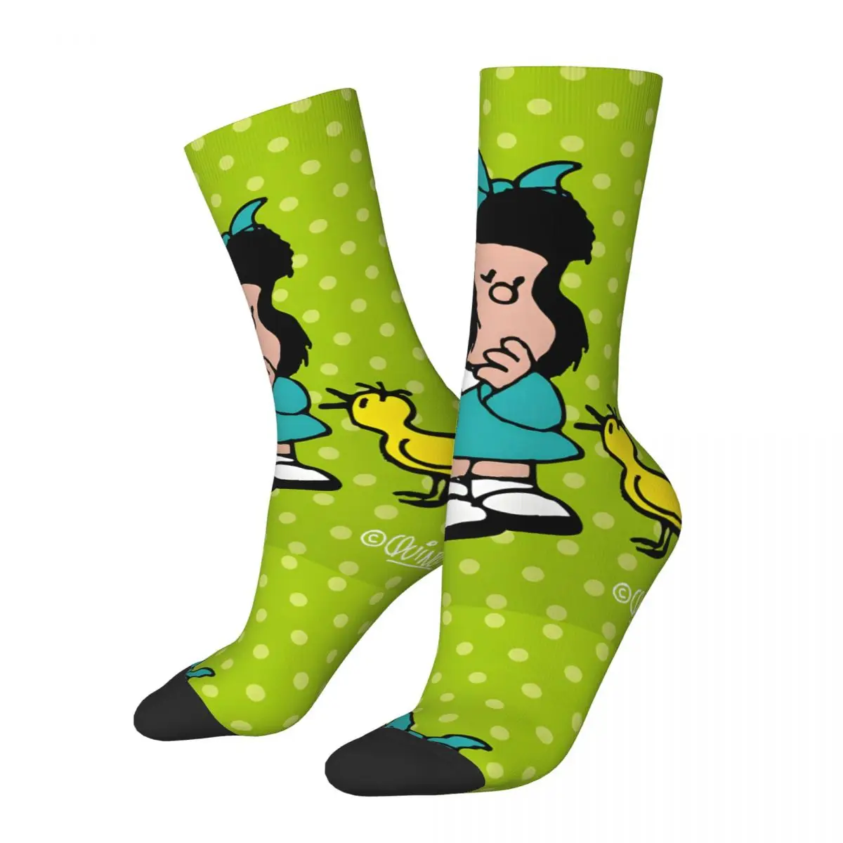 Mafalda-Chaussettes de sport imprimées pour homme, motif oiseau, cadeau amusant