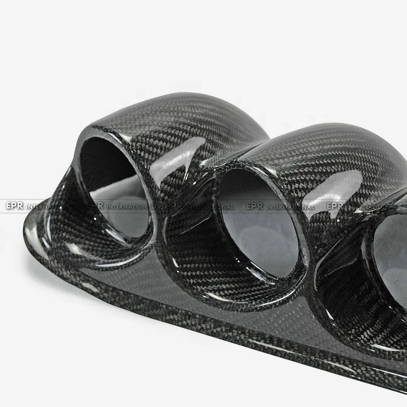 Fot Mitsubishi Evolution 7 8 9 Dash Triple calibre Pod 60mm medidor de temperatura de aceite de carbono cubierta de manómetro para EVO