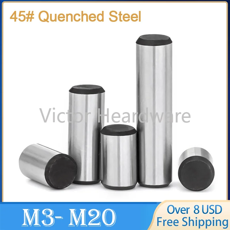 GB119 M3 M4 M5 M6 M8 M10 M12 M16 M20 45# Steel High Strength Quenched Hardened Steel Metal Fixed Parallel Cylindrical Pin