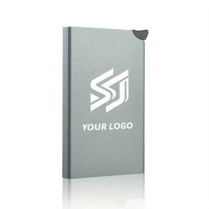 Personalisierter RFID-blockierender Pop-Up-Kartenhalter Minimalistisches Aluminium-Portemonnaie für Damen und Herren Kreditkartenetui Reisebörse Individuelle Geschenke – Detail 11