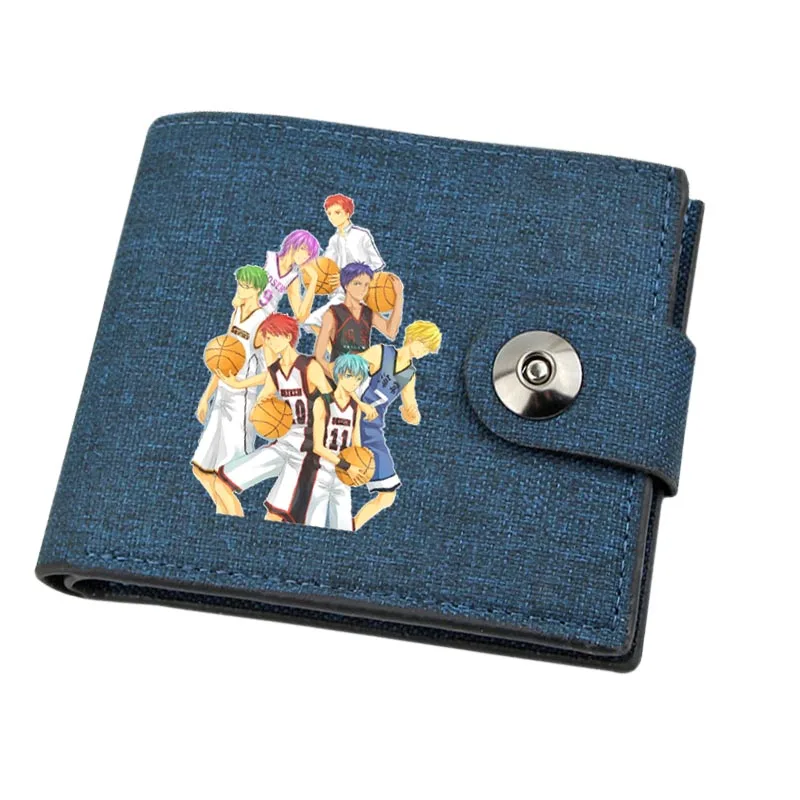 Canvas Teenagers Wallet Card Holder Wallet Male Money Bag Short Holder Male Purse for anime   Kuroko's Basketball  Kids Coin Bag